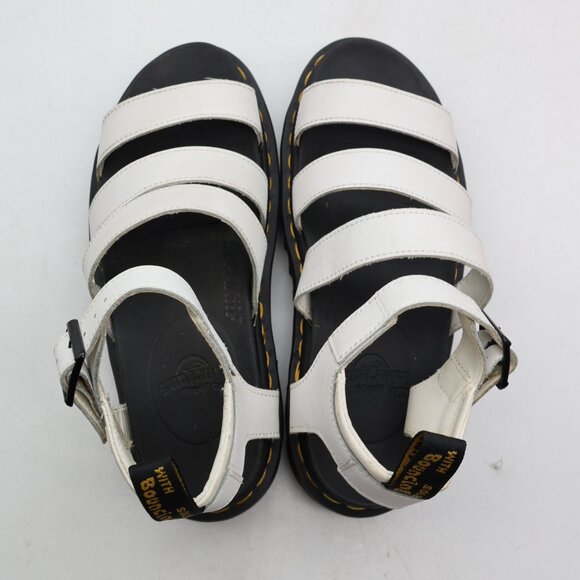 Dr. Martens Blaire Women's US Size 7 White Hydro Leather Platform Sandals - Picture 9 of 11